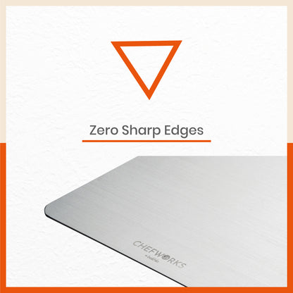 ENOX Stainless Steel Chopping Board | Extra Large For Home (Size: 310mm x 500mm, Thickness: 1.5mm)