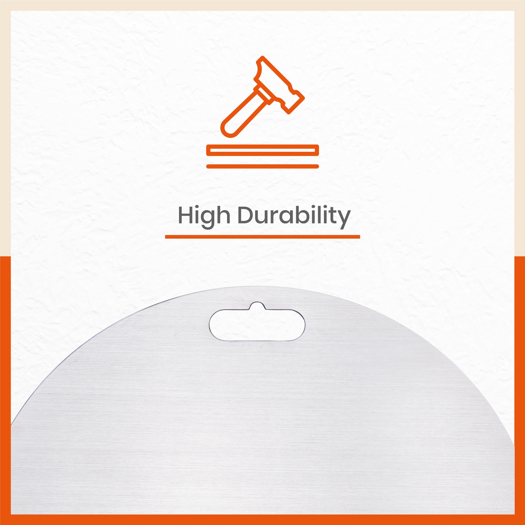 ENOX Stainless Steel Chopping Board | Circular For Home (Size: 350mm Diameter, Thickness: 1.5mm)