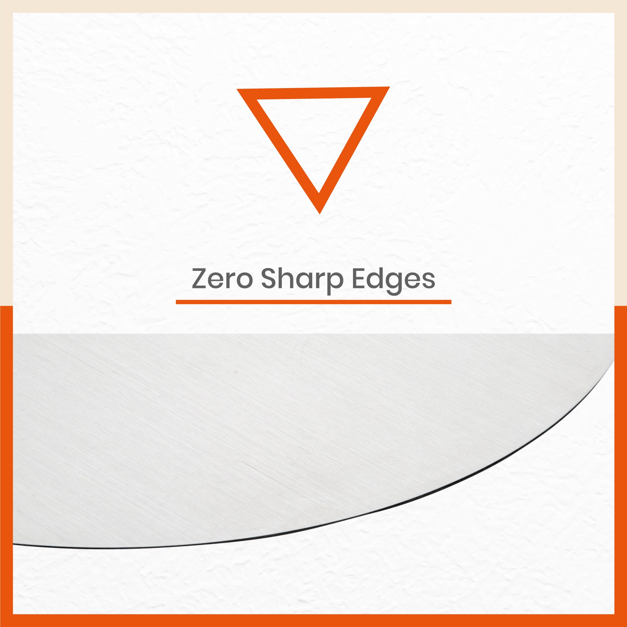 ENOX Stainless Steel Chopping Board | Circular For Home (Size: 350mm Diameter, Thickness: 1.5mm)