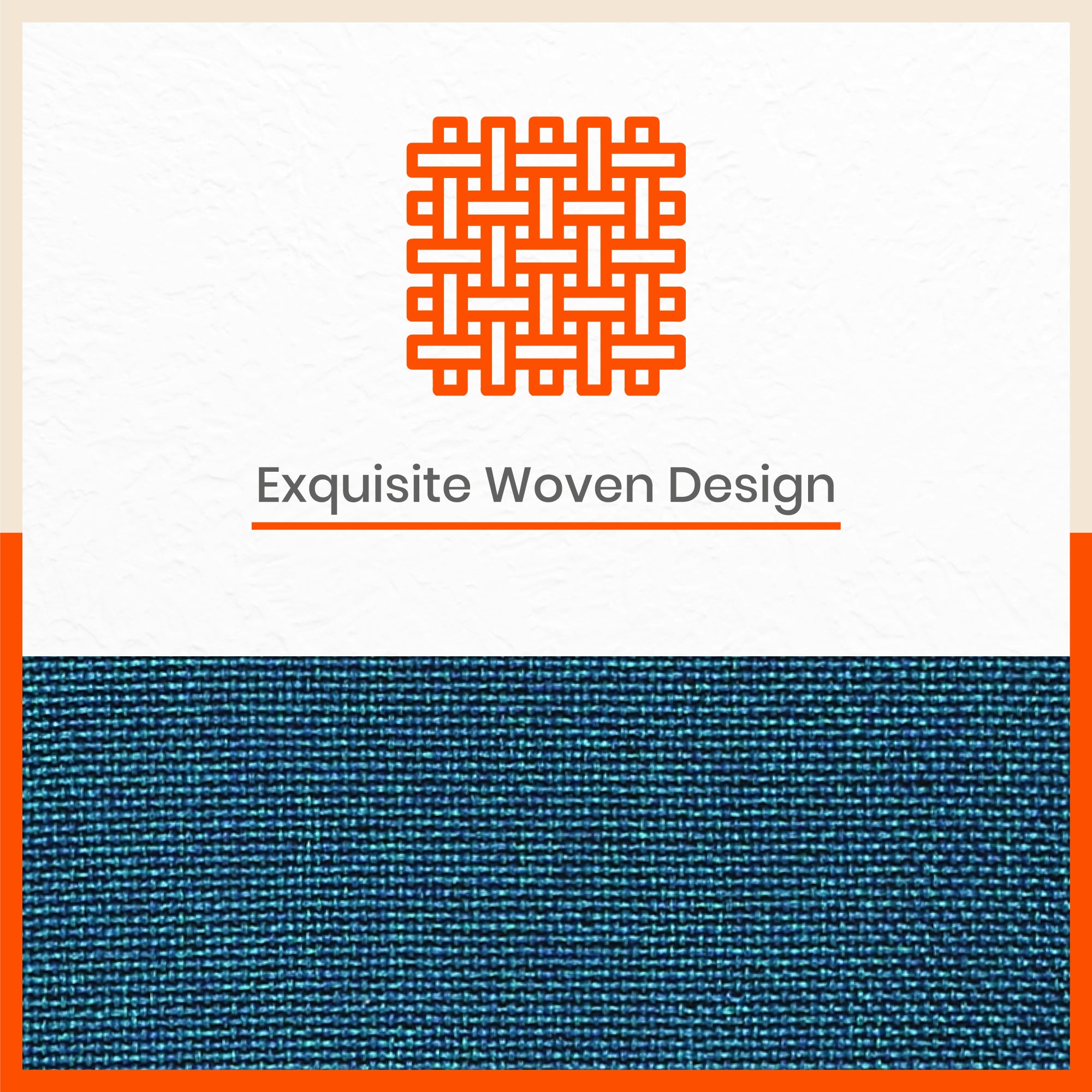AKIRA Jute Cushion Covers For Home | Blue (Set of 3 - 16 x 16 Inches)