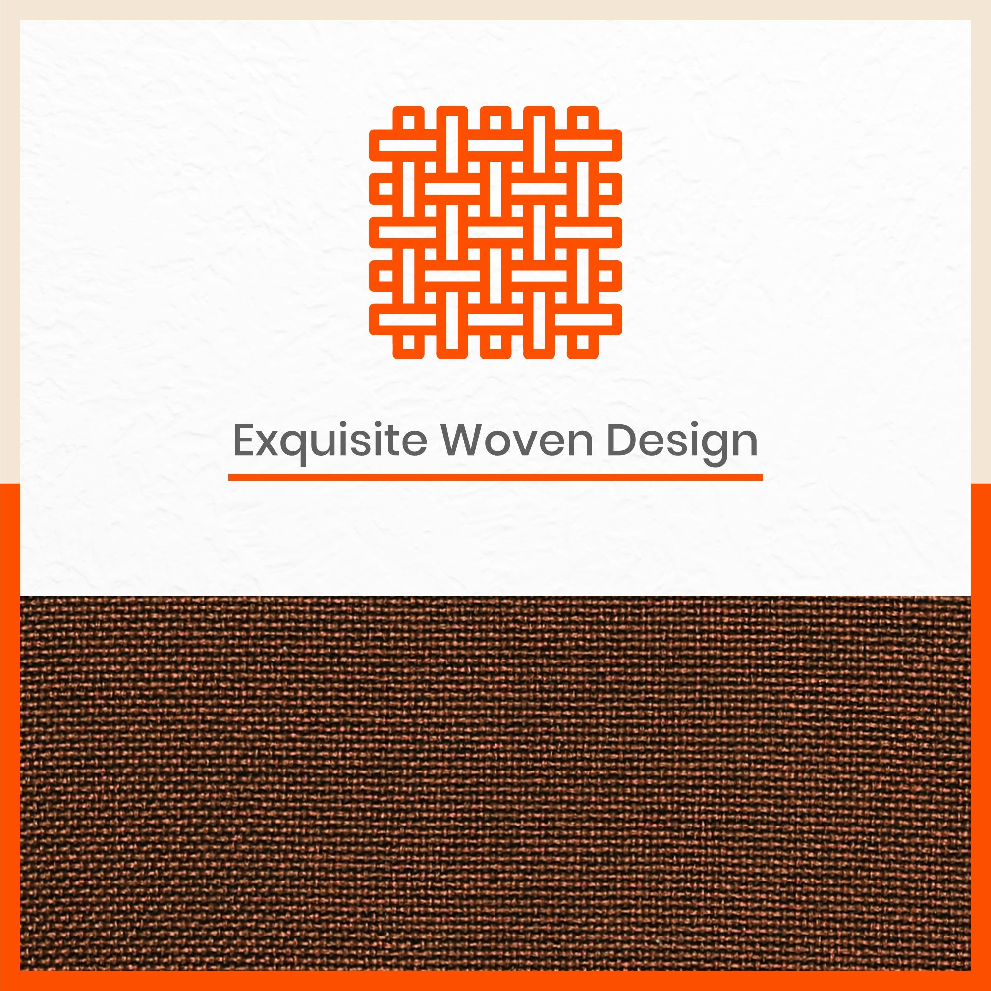 AKIRA Jute Cushion Covers For Home | Bronze (Set of 3 - 16 x 16 Inches)