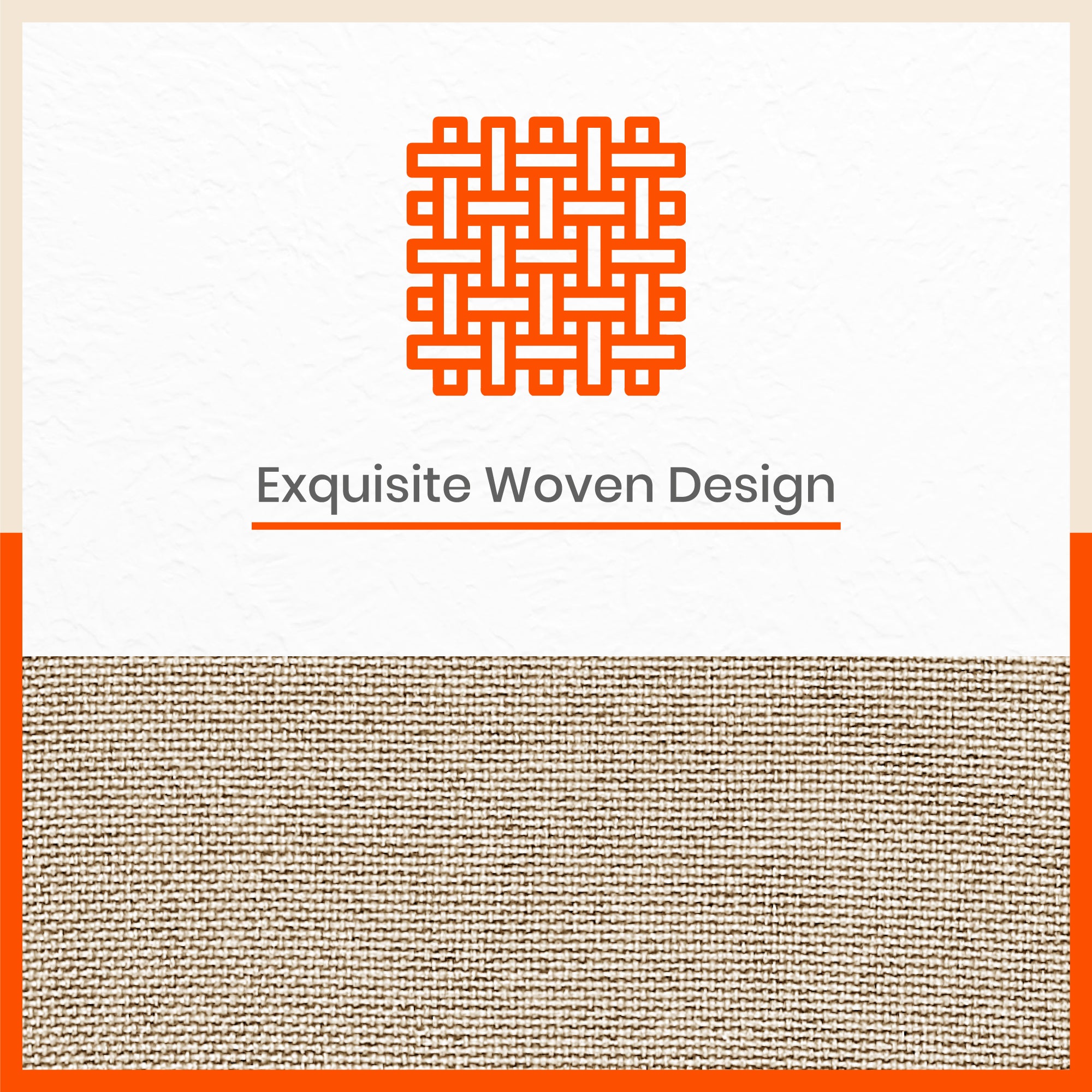 AKIRA Jute Cushion Covers For Home | Cream (Set of 3 - 16 x 16 Inches)
