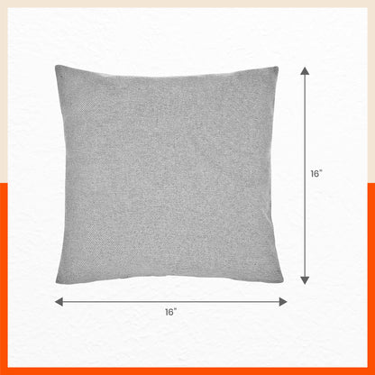 AKIRA Jute Cushion Covers For Home | Multicolour (Set of 3 - 16 x 16 Inches)