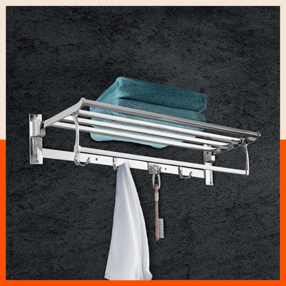 Dorado Square Stainless Steel Towel Rack / Holder / Stand For Home (Medium - 18 inches)