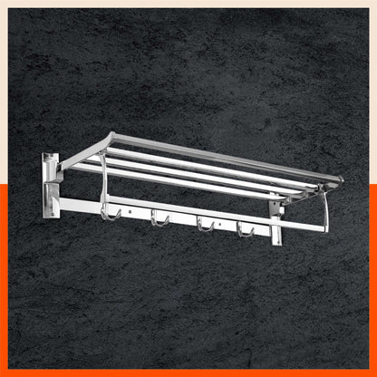 Dorado Square Stainless Steel Towel Rack / Holder / Stand For Home (Medium - 18 inches)