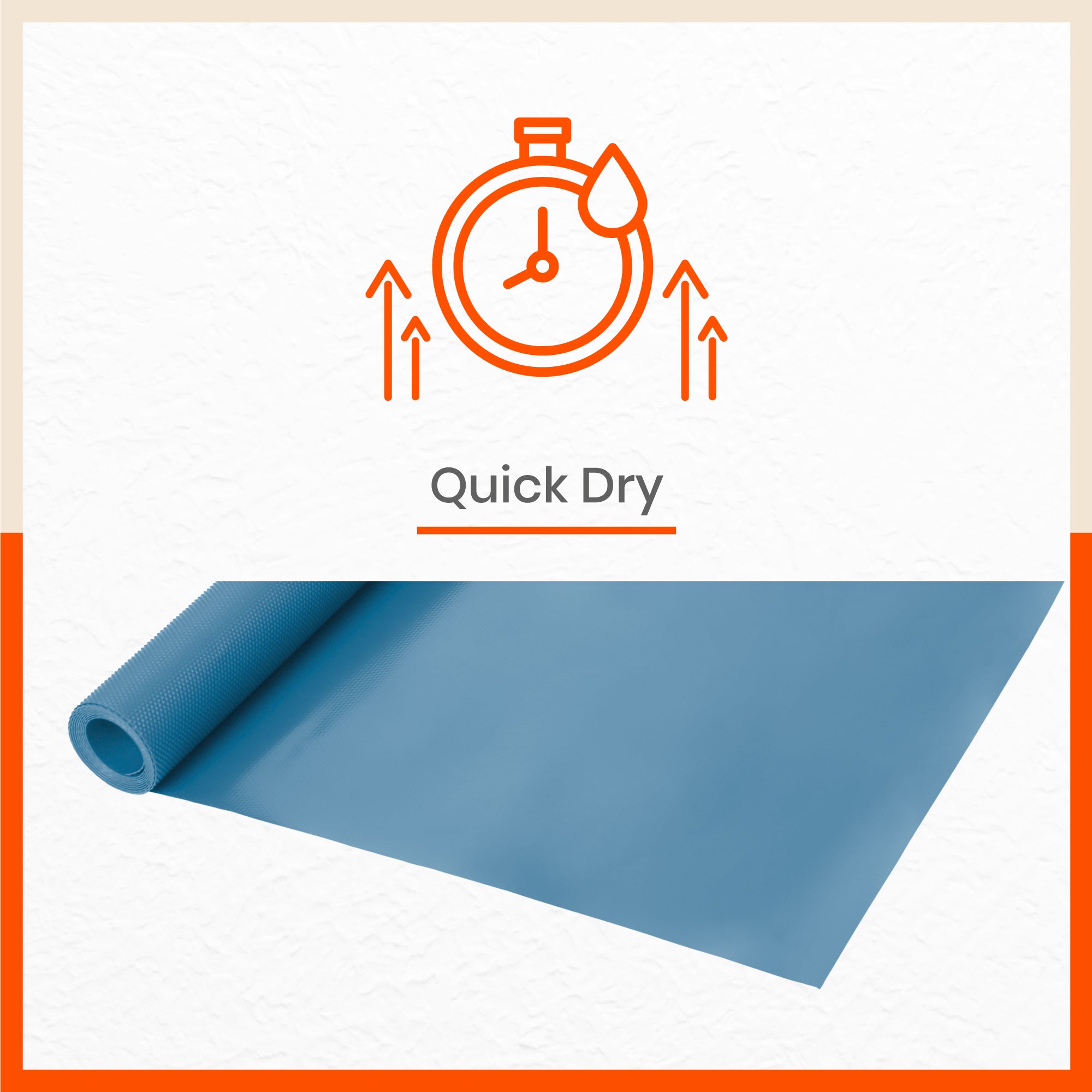 Vega Multipurpose Diamond Texture Shelf Liner | Blue (45cm X 500 cm 380 GSM)