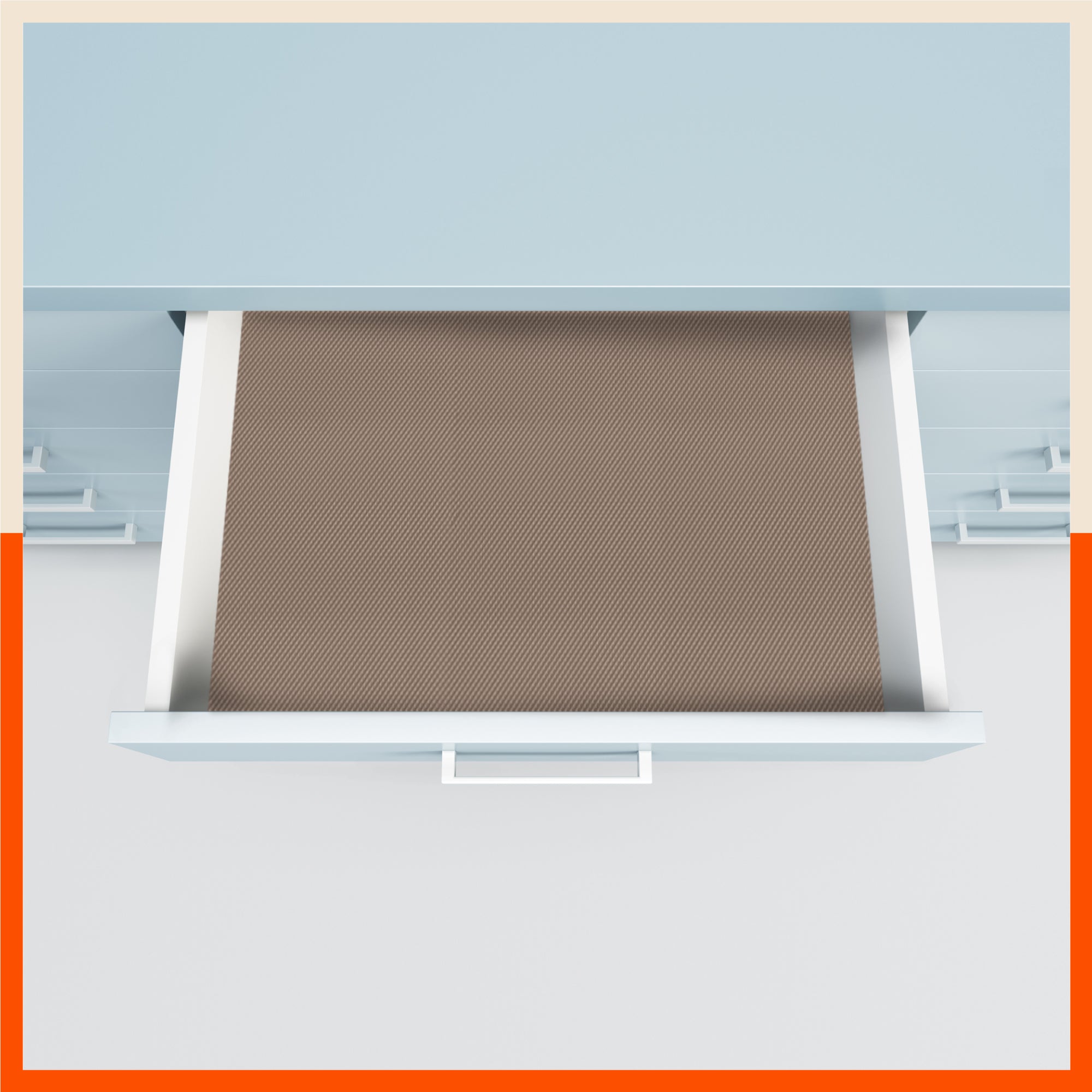 Vega Multipurpose Diamond Texture Shelf Liner | Brown (60 cm X 500 cm 380 GSM)