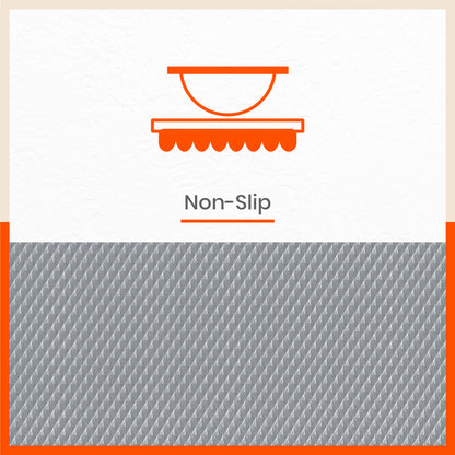 Vega Multipurpose Diamond Texture Shelf Liner | Light Grey (60 cm X 300 cm 380 GSM)
