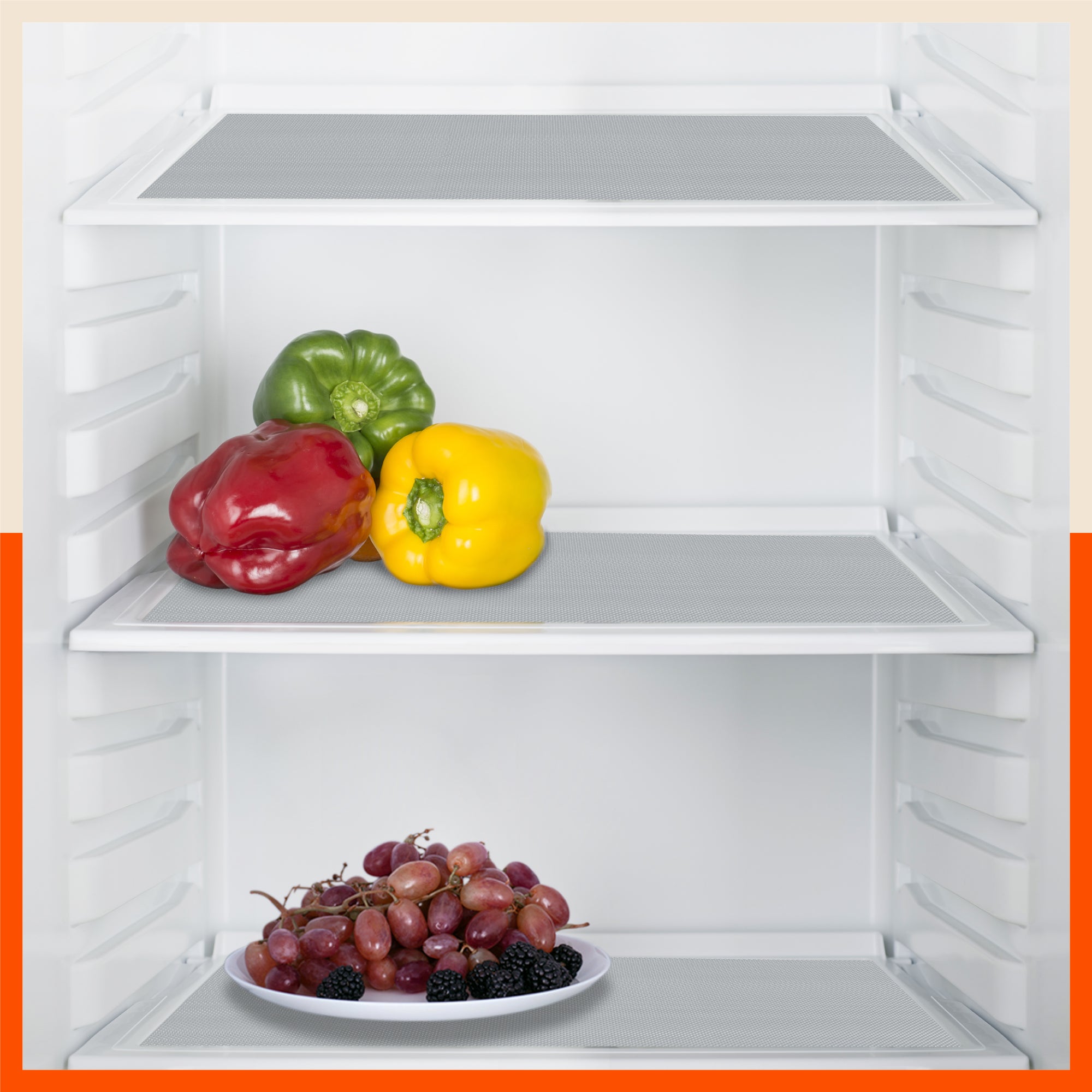 Vega Multipurpose Diamond Texture Shelf Liner | Light Grey (45 cm X 300 cm 380 GSM)