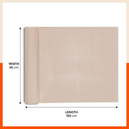 Vega Multipurpose Diamond Texture Shelf Liner | Beige ( 45cm X 150cm 380 GSM)