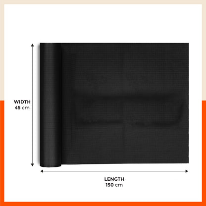 Vega Multipurpose Diamond Texture Shelf Liner | Black ( 45cm X 150cm 380 GSM)