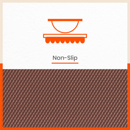 Vega Multipurpose Diamond Texture Shelf Liner | Coffee Brown ( 45cm X 150cm 380 GSM Pack of 3 )