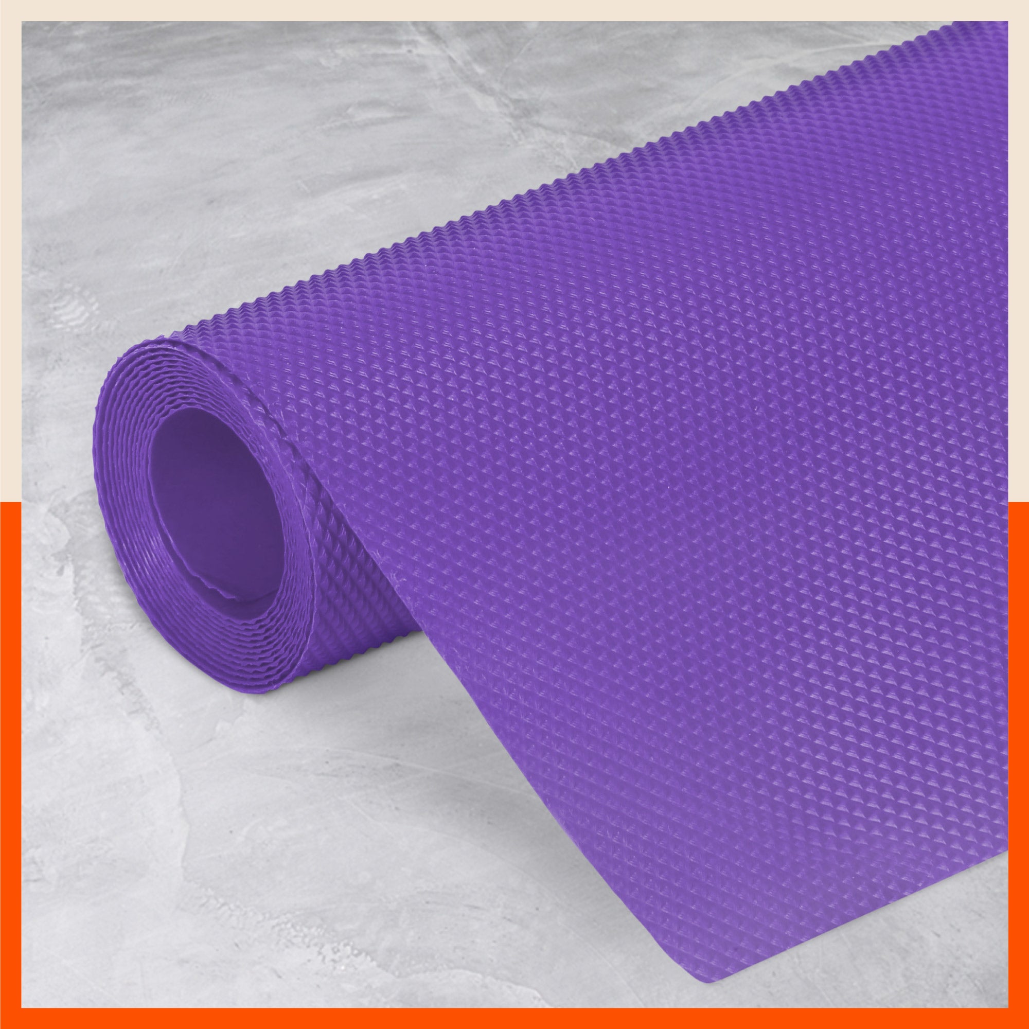 Vega Multipurpose Diamond Texture Shelf Liner | Purple (45 cm X 300 cm 380 GSM)