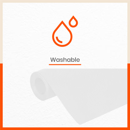Vega Multipurpose Diamond Texture Shelf Liner | Transparent ( 45cm X 300cm 380 GSM)