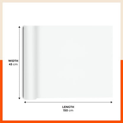 Vega Multipurpose Diamond Texture Shelf Liner | White (45 cm X 150 cm 380 GSM)