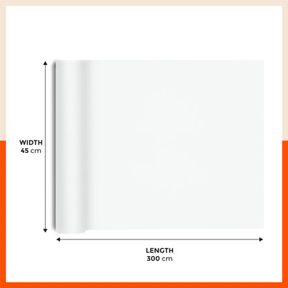 Vega Multipurpose Diamond Texture Shelf Liner | White (45 cm X 300 cm 380 GSM)