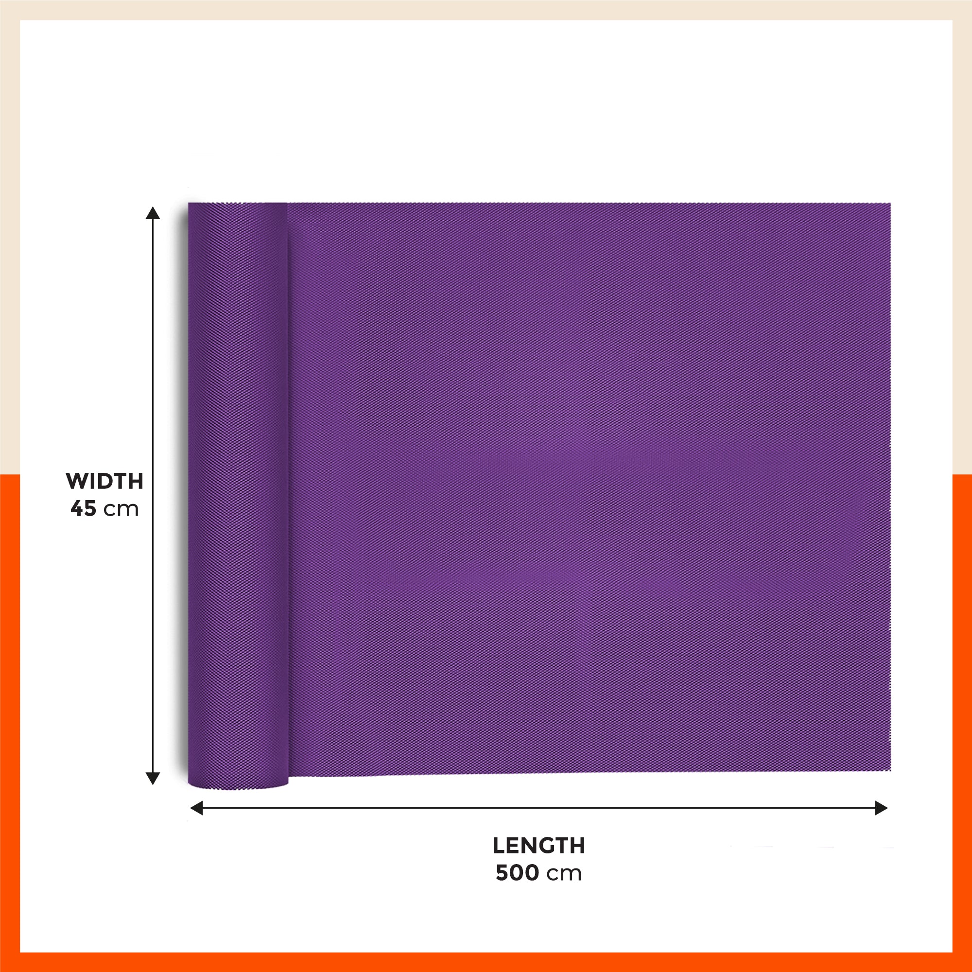 Vega Multipurpose Diamond Texture Shelf Liner | Purple (45 cm X 500 cm 380 GSM)