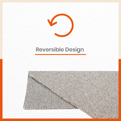 Vera Premium Jute Table Mats / Placemats for Home Dining Table | Reversible | (Ash - Set of 6 - 45cm x 30cm)