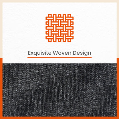 Vera Premium Jute Table Mats / Placemats for Home Dining Table | (Charcoal - Set of 6 - 45cm x 30cm)