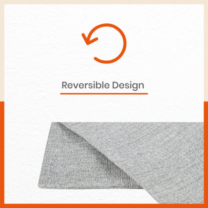 Vera Premium Jute Table Mats / Placemats for Home Dining Table | Reversible | (Grey - Set of 6 - 45cm x 30cm)