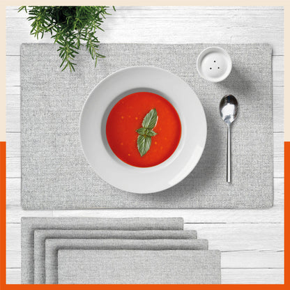 Vera Premium Jute Table Mats / Placemats for Home Dining Table | Reversible | (Grey - Set of 6 - 45cm x 30cm)