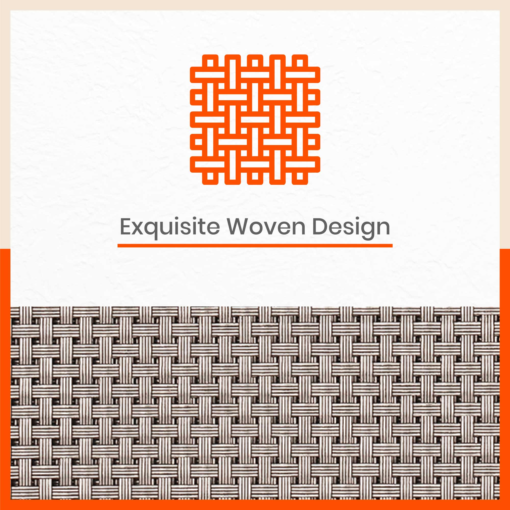 Woven PVC Table mats / Placemats for Dining Table at Home (Coby - Set of 6)