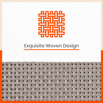 Woven PVC Table mats / Placemats for Dining Table at Home (Coby - Set of 6)
