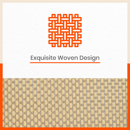Woven PVC Table Mats / Placemats for Dining Table at Home (ALMA Set of 6)