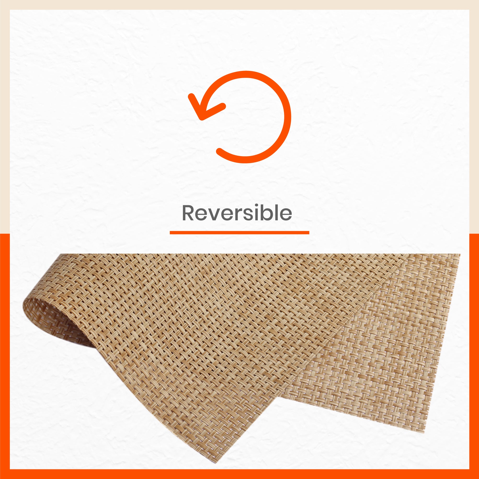 Woven PVC Table Mats / Placemats for Dining Table at Home (Ergo - Set of 6)