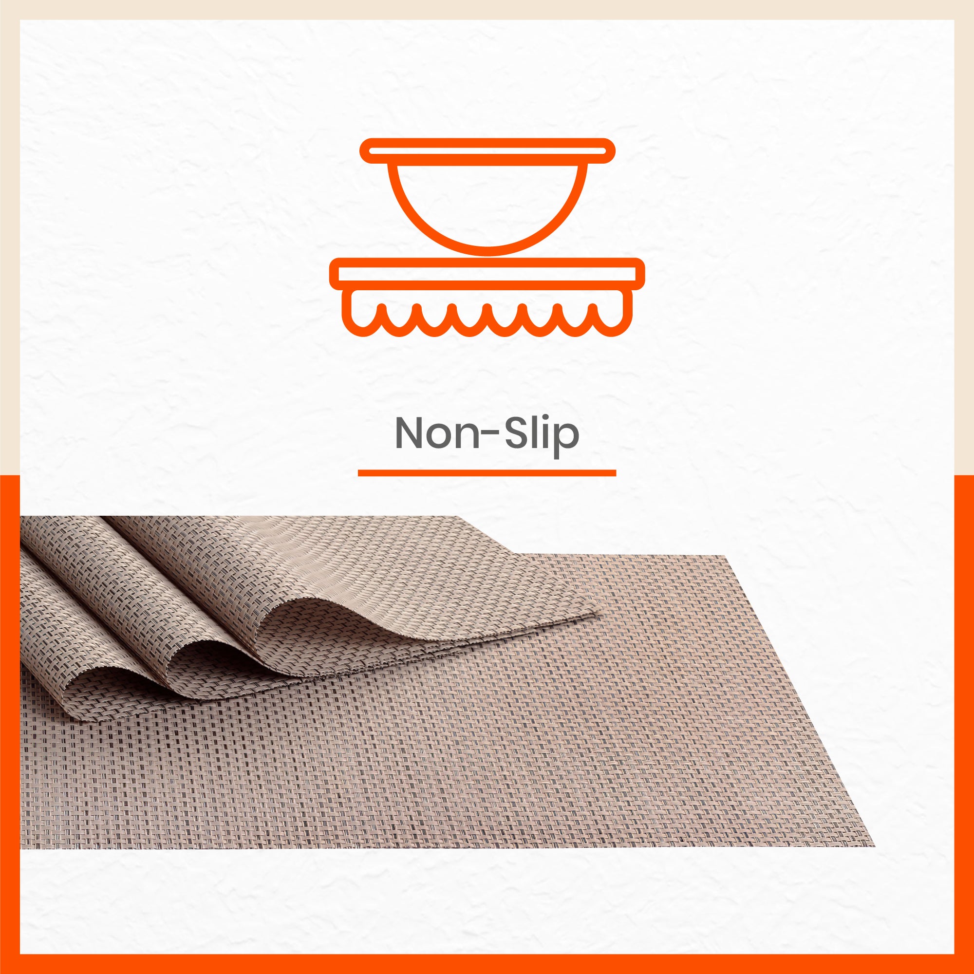 Woven PVC Table Mats/Placemats for Home Dining Table at Home (Wade Set of 6)