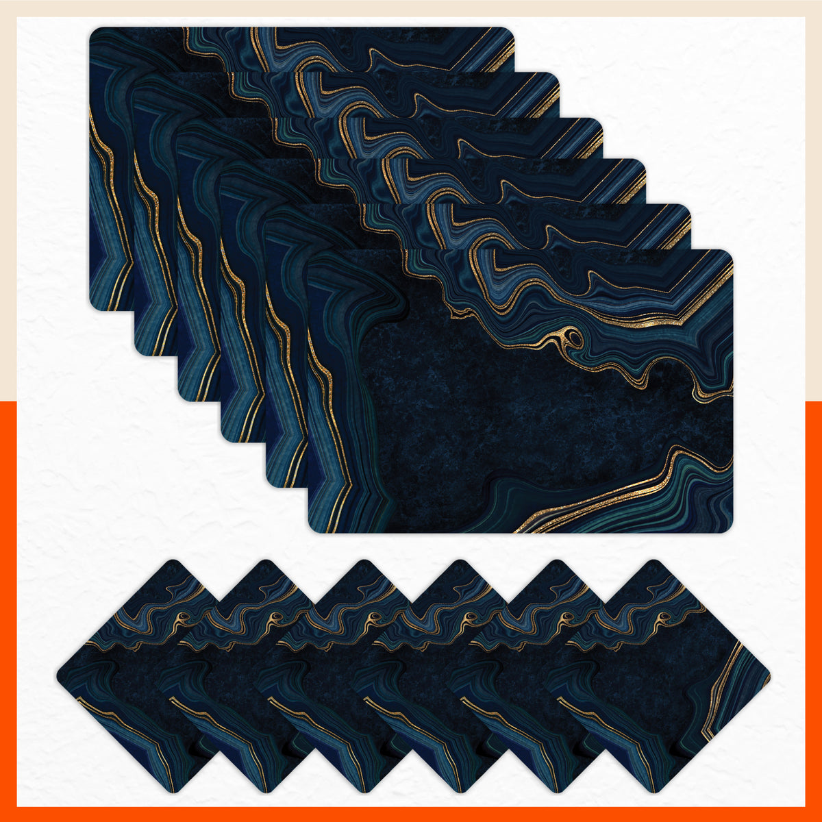 Buy Set of 6 Table Mats and Coasters for Dining Table – Bathla Home