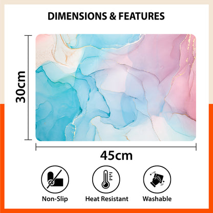 Polypropylene Table Mats & Coasters for Dining Table at Home (Candyland - Set of 6)