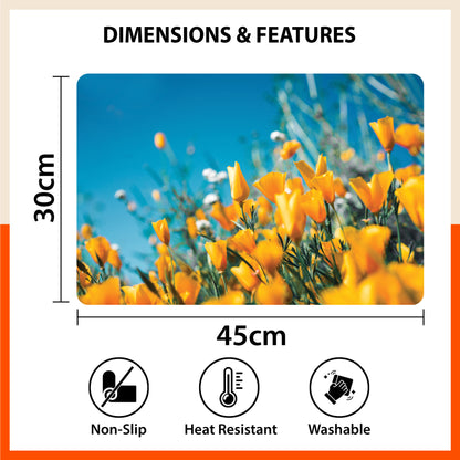 Polypropylene Table Mats & Coasters for Dining Table at Home(Cascabela - Set of 6)