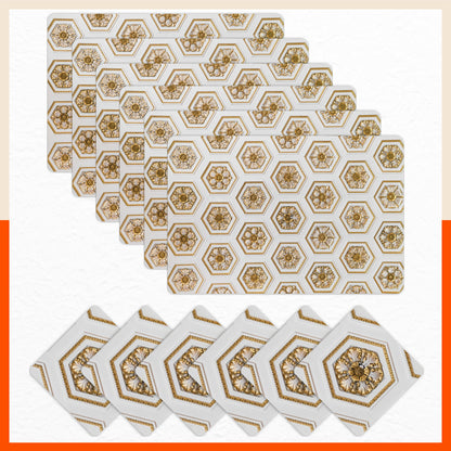 Polypropylene Table Mats & Coasters for Dining Table at Home (Imperial - Set of 6)