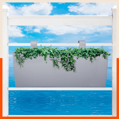 LEA Hanging Metal Pot Holders / Planters for Home / Balcony / Garden | Ash