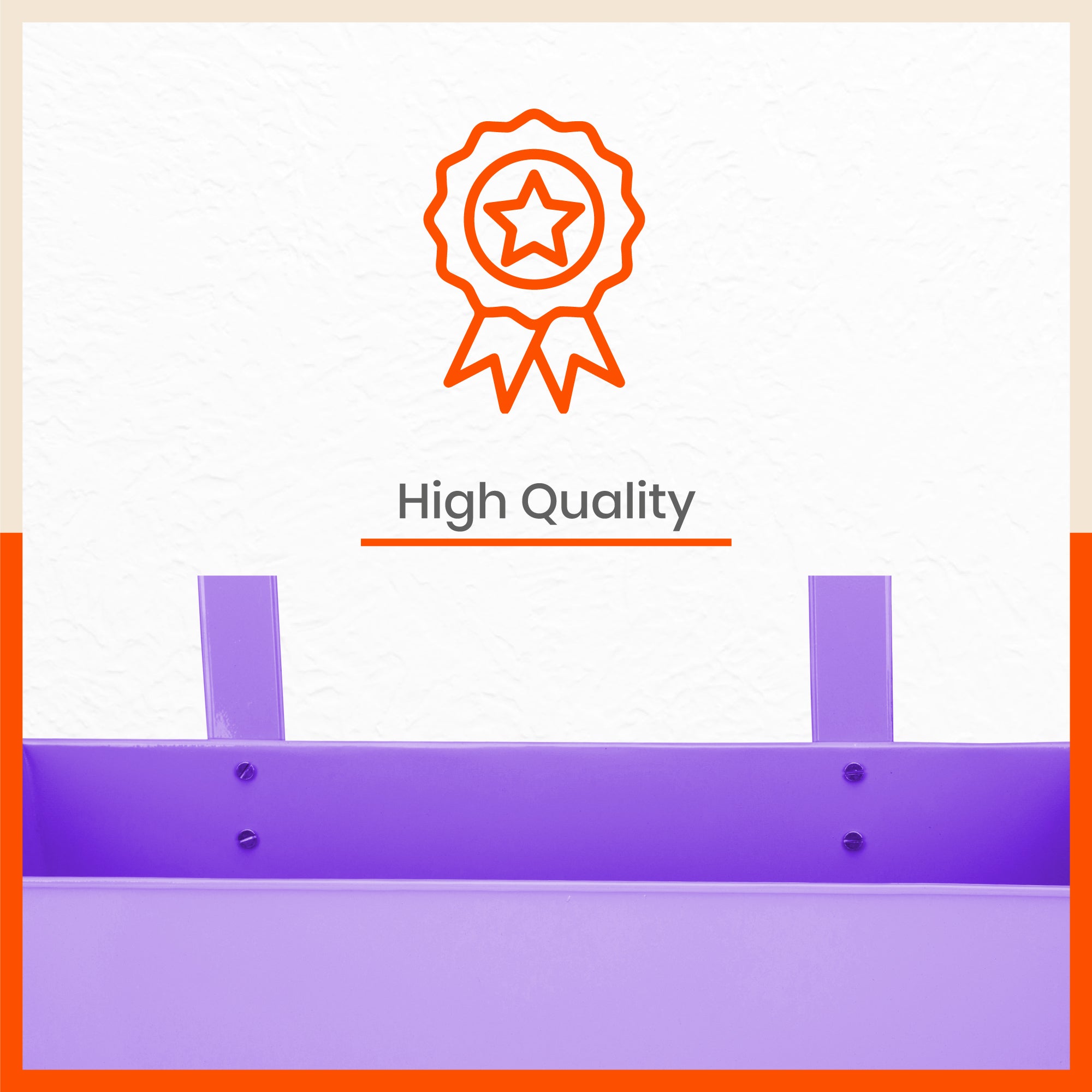 LEA Hanging Metal Pot Holders / Planters for Home / Balcony / Garden | Purple