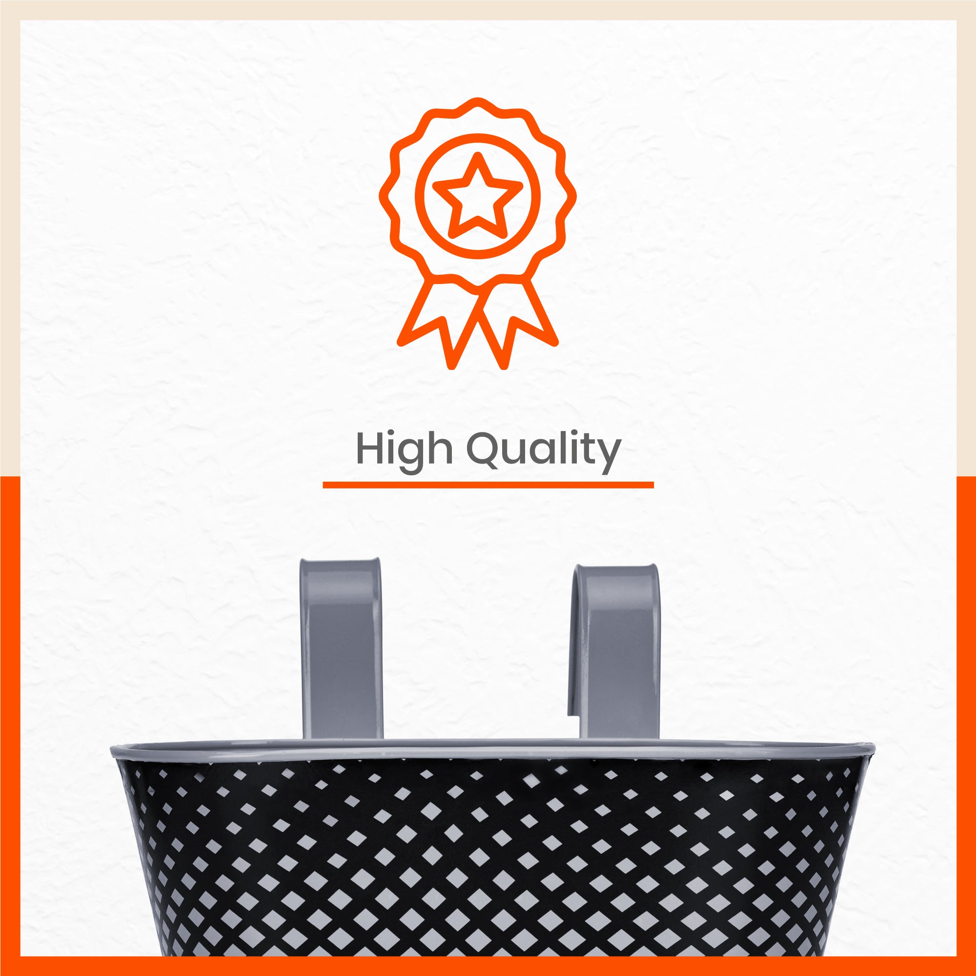 DIA Hanging Metal Pot Holders / Planters for Home / Balcony / Garden | Ash - Set of 5