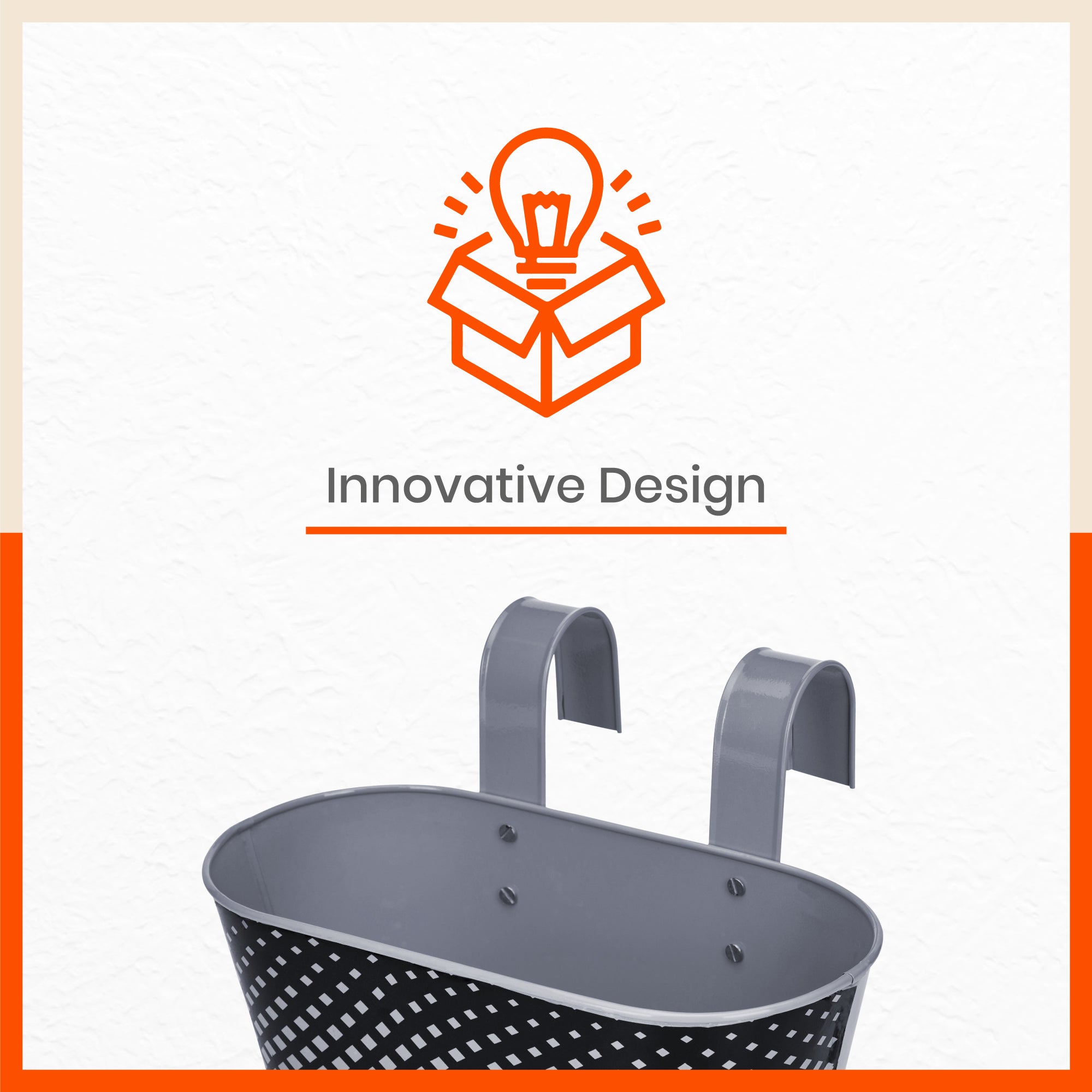 DIA Hanging Metal Pot Holders / Planters for Home / Balcony / Garden | Ash