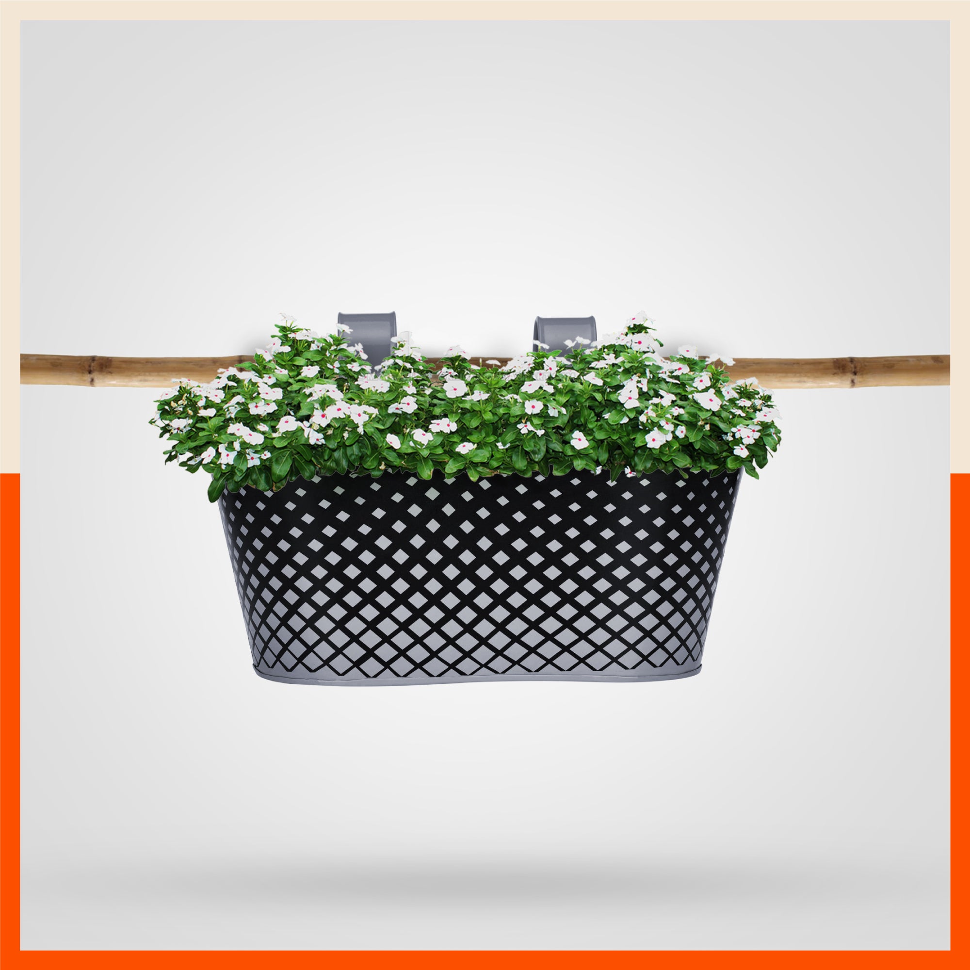 DIA Hanging Metal Pot Holders / Planters for Home / Balcony / Garden | Ash