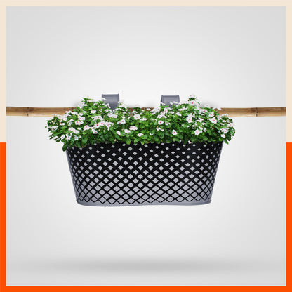 DIA Hanging Metal Pot Holders / Planters for Home / Balcony / Garden | Ash
