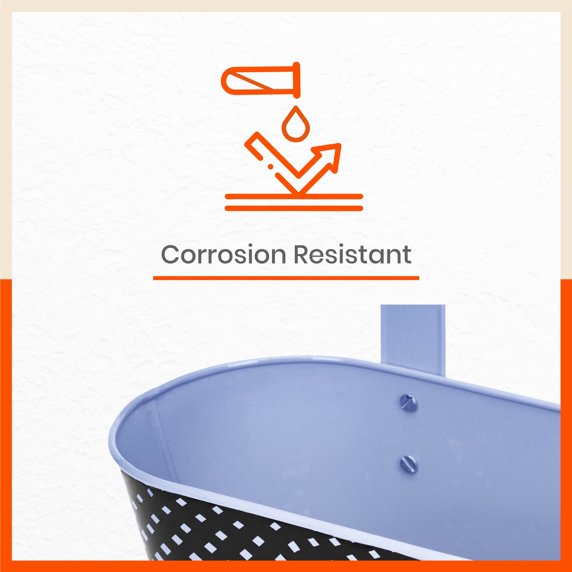 DIA Hanging Metal Pot Holders / Planters for Home / Balcony / Garden | Baby Blue