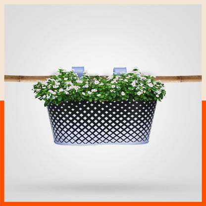 DIA Hanging Metal Pot Holders / Planters for Home / Balcony / Garden | Baby Blue