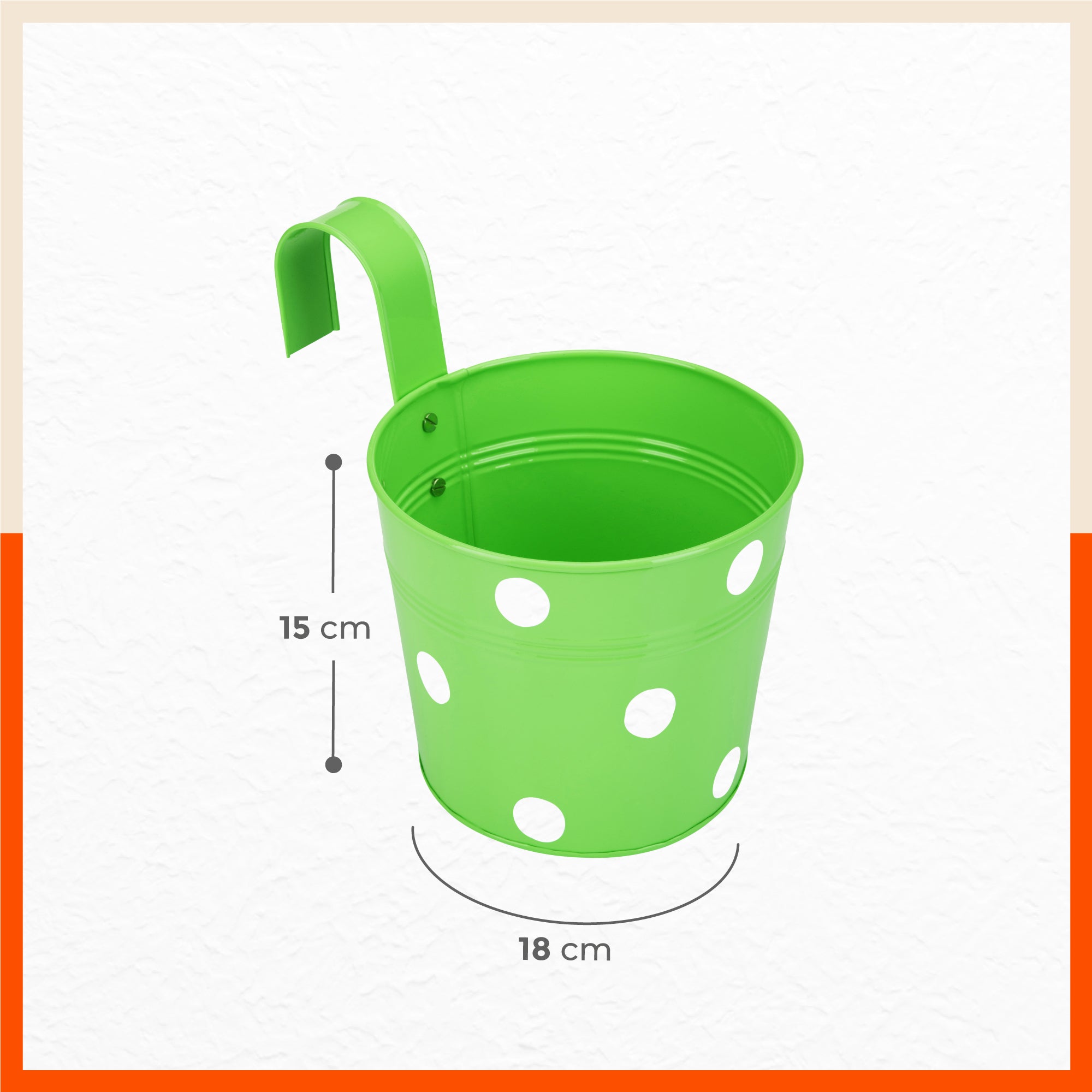 RUI Hanging Metal Pot Holders / Planters for Home / Balcony / Garden | Grass