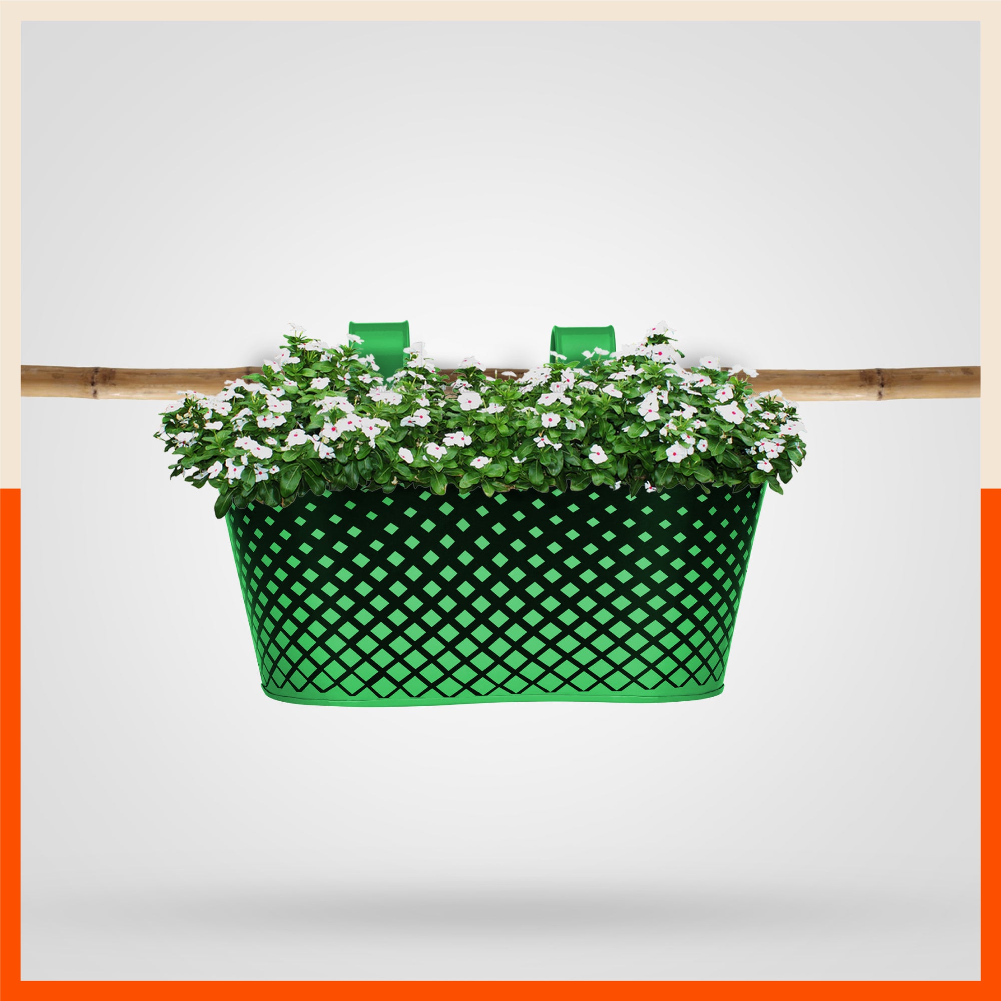 DIA Hanging Metal Pot Holders / Planters for Home / Balcony / Garden | Green
