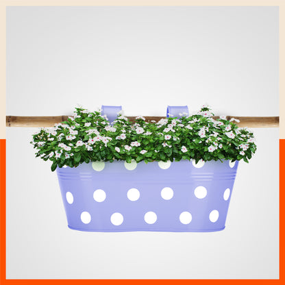 ARA Hanging Metal Pot Holders / Planters for Home / Balcony / Garden | Lavender