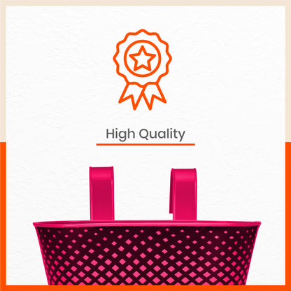 DIA Hanging Metal Pot Holders / Planters for Home / Balcony / Garden | Pink