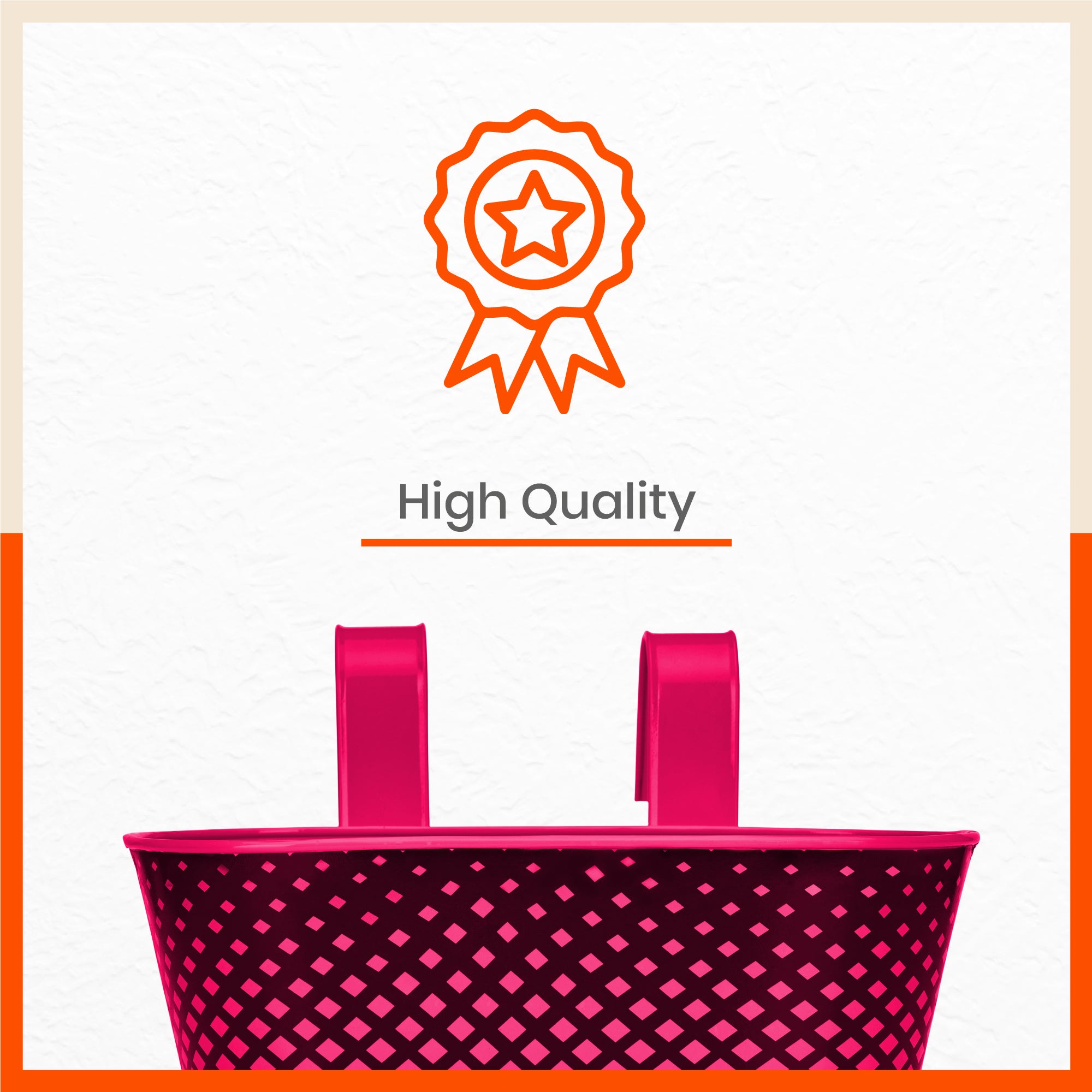 DIA Hanging Metal Pot Holders / Planters for Home / Balcony / Garden | Pink - Set of 5