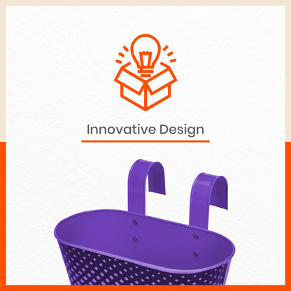 DIA Hanging Metal Pot Holders / Planters for Home / Balcony / Garden | Purple