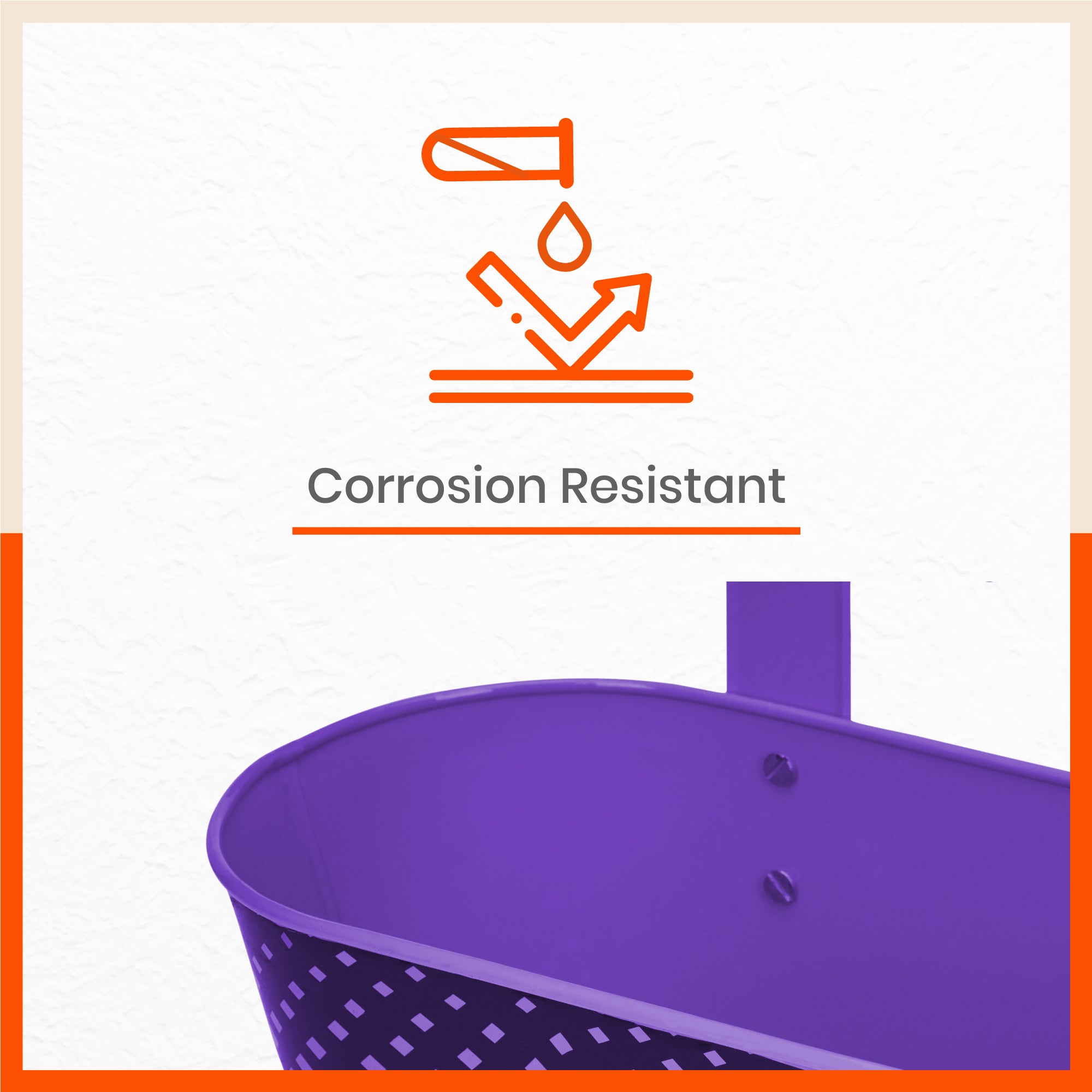 DIA Hanging Metal Pot Holders / Planters for Home / Balcony / Garden | Purple