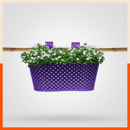 DIA Hanging Metal Pot Holders / Planters for Home / Balcony / Garden | Purple